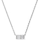Jamie Short Pendant Necklace in White CZ