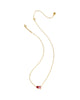Tatum Gold Short Pendant Necklace in Pink Mix