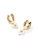 Sasha Heart Huggie Earrings in Freshwater Cultured Pearl