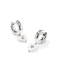 Sasha Heart Huggie Earrings in Freshwater Cultured Pearl