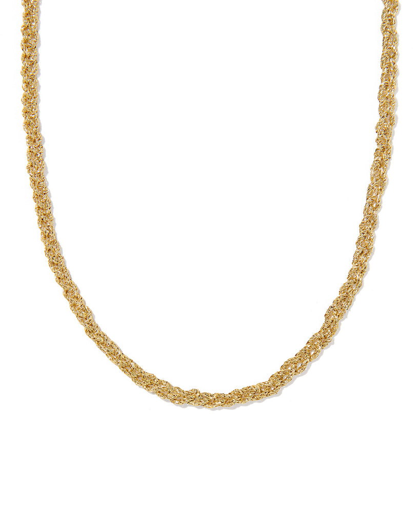 Gabriella Braid Chain Gold Necklace