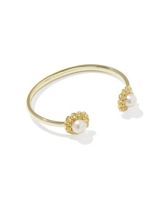 Gabriella Pearl Cuff Bracelet Gold - Freshwater Cultured Pearl
