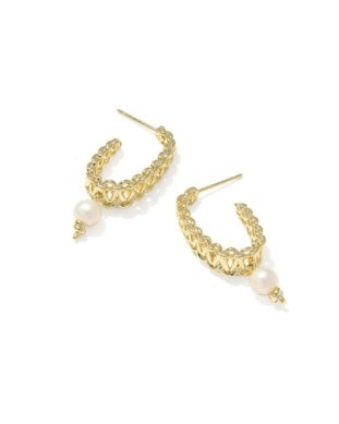 Gabriella Pearl Hoop Earring - Cultured Freshwater