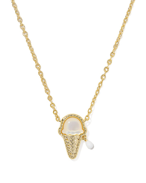 Ice Cream Gold Pendant Necklace