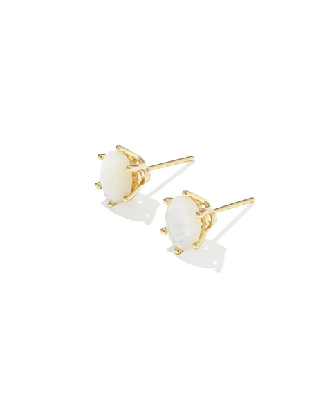 Cailin Crystal Stud Earring in Ivory Mother of Pearl