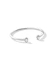 Mini Elton Luxe Cuff Bracelet in White CZ