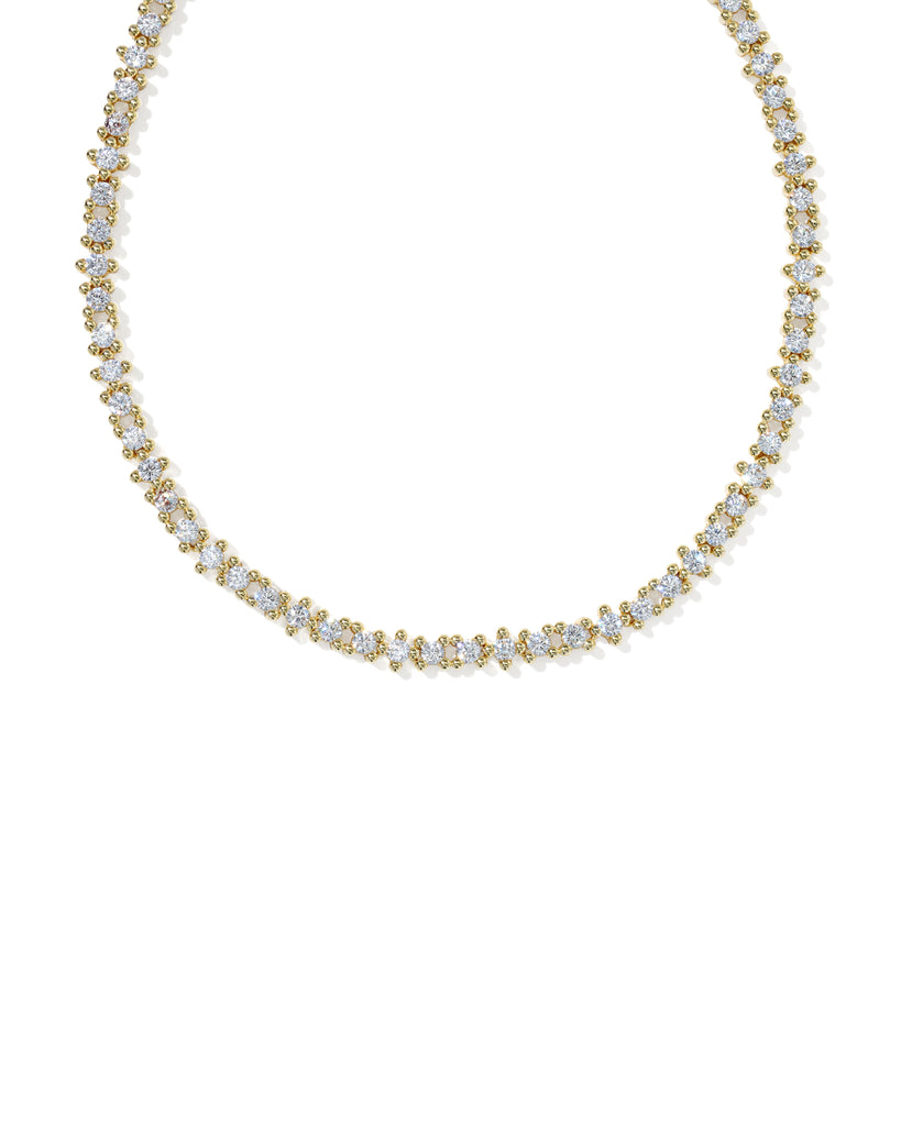 Fate Tennis Necklace in White CZ