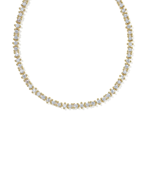 Fate Tennis Necklace in White CZ