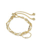 Fate Set of 2 Delicate Bracelet Sets in White CZ