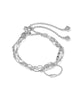 Fate Set of 2 Delicate Bracelet Sets in White CZ