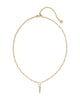 Fate Short Pendant Necklace in White CZ