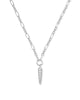 Fate Short Pendant Necklace in White CZ