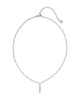 Fate Short Pendant Necklace in White CZ