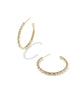 Fate Hoop Earrings in White CZ
