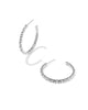 Fate Hoop Earrings in White CZ