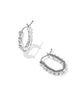 Fate Huggie Hoop Earrings in White CZ