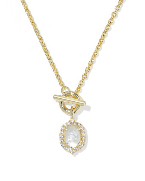 Daphne Crystal Frame Toggle Necklace