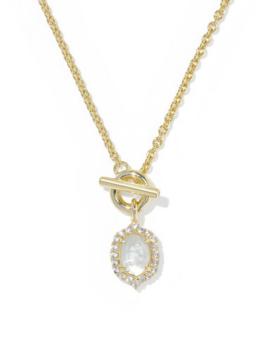 Daphne Crystal Frame Toggle Necklace