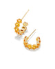 Cailin Crystal Huggie Earrings in Yellow