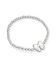 Haley Bow Stretch Bracelet in Ivory Mother of Pearl