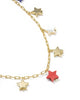 Camila Strand Necklace Gold Red White Blue Mix