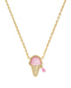 Ice Cream Gold Pendant Necklace