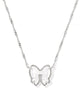 Haley Bow Short Pendant Necklace in Ivory Mother of Pearl