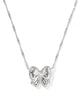 Haley Bow Short Pendant Necklace in Ivory Mother of Pearl