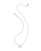 Haley Bow Short Pendant Necklace in Ivory Mother of Pearl