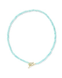 Sylvia Strand Necklace in Gold Teal Amazonite