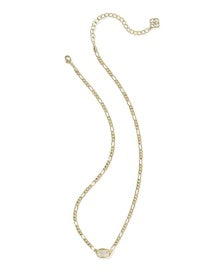 Elisa Figaro Pendant Necklace In Gold Iridescent Abalone