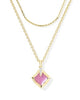 Joelle Multi-Strand Necklace in Gold Azalea Illusion