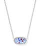 Elisa Gold Necklace in Red White and Blue Illusion