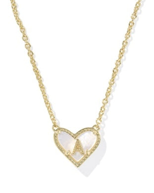 Heart Letter Pendant Necklace