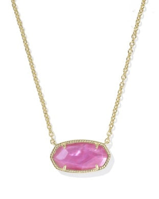 Elisa Statement Pendant Necklace in Gold Azalea Illusion