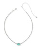 Elisa Beaded Necklace in Bright Aqua Illusion