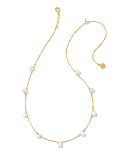 Leighton Pearl Strand Necklace in Gold