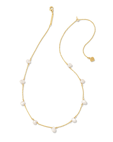 Leighton Pearl Strand Necklace in Gold