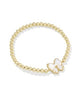 Haley Bow Stretch Bracelet in Ivory Mother of Pearl