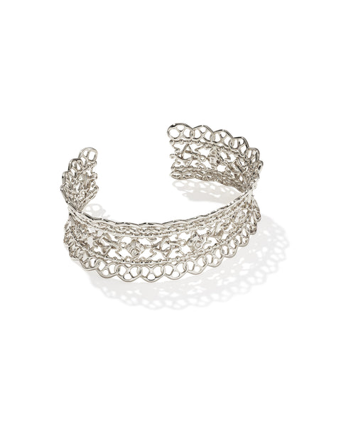 Krista Lace Cuff Bracelet in Silver