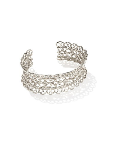 Krista Lace Cuff Bracelet in Silver