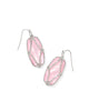 Elle Lattice Frame Drop Earrings in Blush Ivory Mother of Pearl