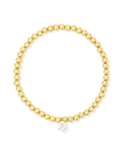 Cailin Stretch Bracelet in Gold Ivory Mother of Pearl