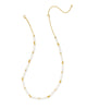 Delilah Gold Strand Necklace in Ivory Mother of Pearl