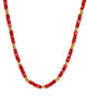 Delilah Gold Strand Necklace in Red Mother of Pearl