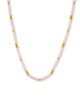 Delilah Gold Strand Necklace in Rose Quartz
