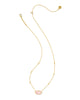 Elisa Lattice Frame Short Pendant Necklace in Blush Ivory Mother of Pearl