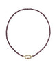 Emery Gold Beaded Strand Necklace in Red Garnet