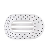 White Polka Dot Party Flat Round Hair Clip
