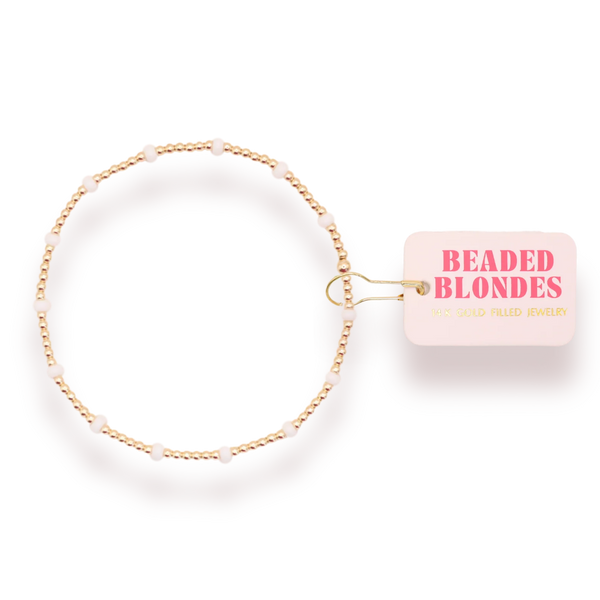 Dainty Poppi Bracelet in White